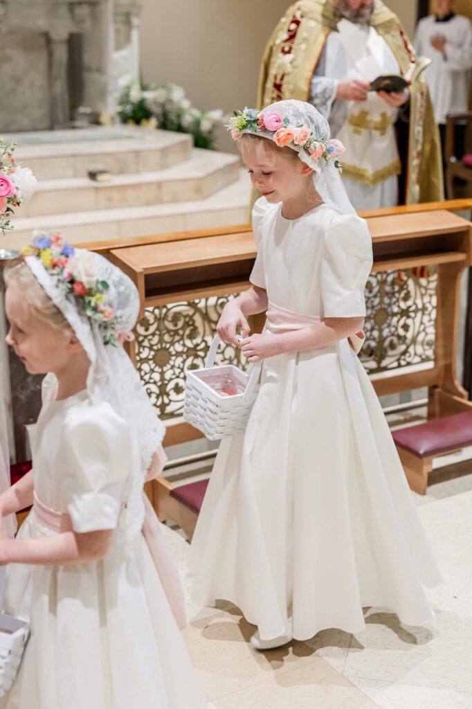 Flower Girls during the wedding ceremony 