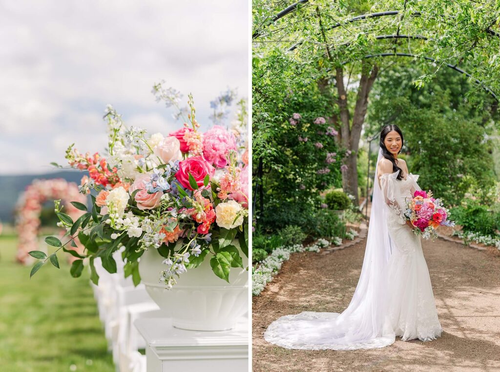 Bride Portrait at Rosarium Garden Wedding Venue Spokane