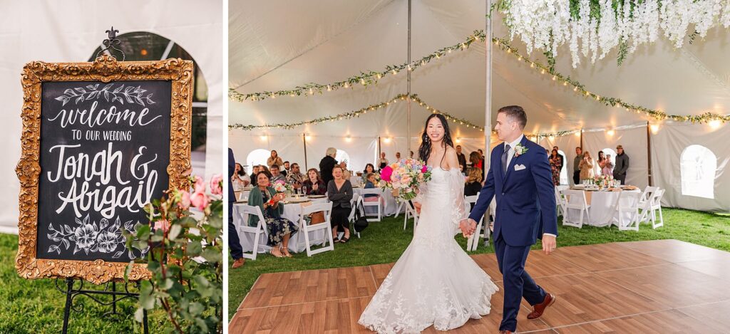 Grand entrance of the bride & groom 