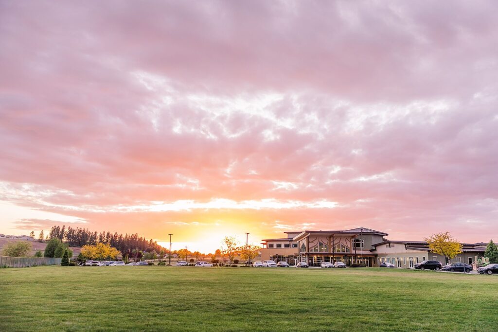 View of the Sunset at the Wedding ceremony Venue 