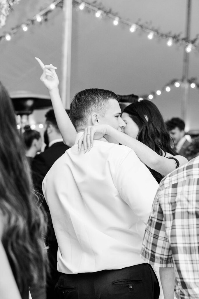 Bride & Groom Dance in Black and White