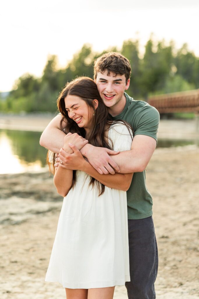 Couple at their engagement session in CDA