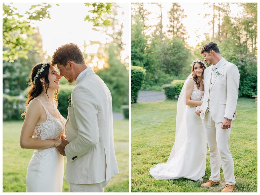 Bride & groom wedding photo session at Belle Gardens Wedding Venue